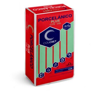Adhesivo Cementoso Colcret Porcelánico Plus